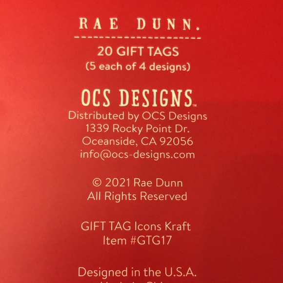 NEW RAE DUNN 20 GIFT TAGS - Picture 7 of 8